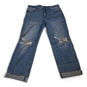 Kut From The Kloth "Rachael" Fab Ab High Rise Mom Jean Sz 12 Distressed